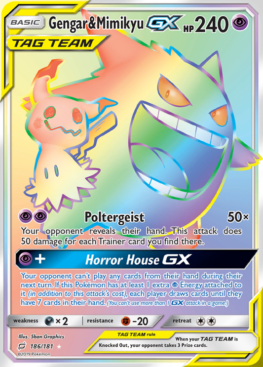 Team Up - 186/181 - Gengar & Mimikyu GX (Tag Team)