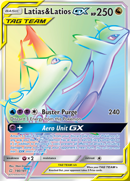 Team Up - 190/181 - Latias & Latios GX (Tag Team)