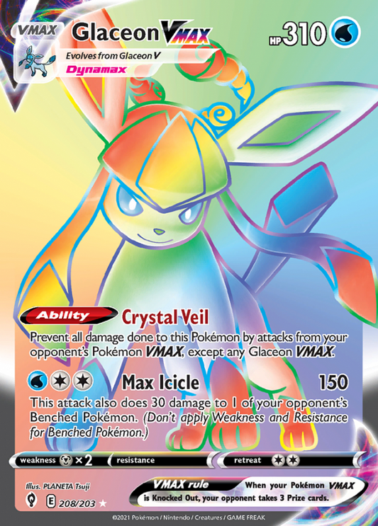 Evolving Skies - 208/203 - Glaceon VMAX