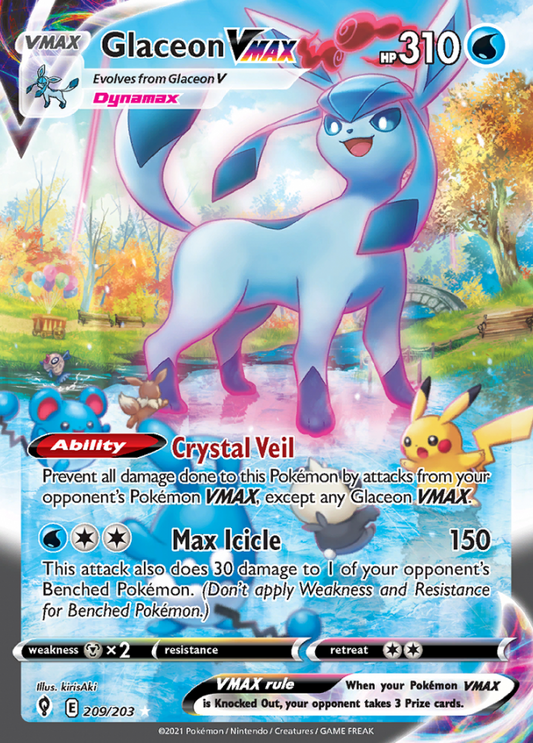 Evolving Skies - 209/203 - Glaceon VMAX