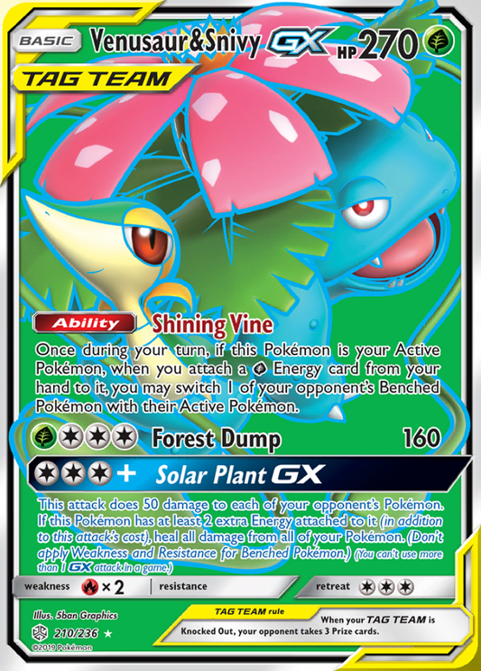 Cosmic Eclipse - 210/236 - Venusaur & Snivy GX (Tag Team)