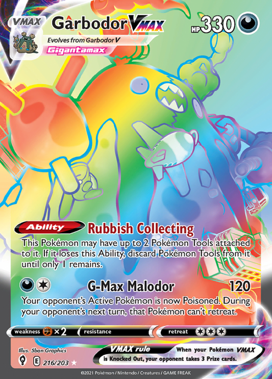 Evolving Skies - 216/203 - Garbodor VMAX