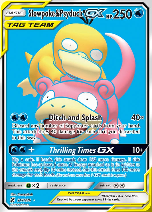 Unified Minds - 217/236 - Slowpoke & Psyduck GX (Tag Team)