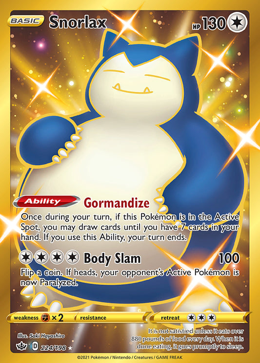 Chilling Reign - 224/198 - Snorlax (Gold)