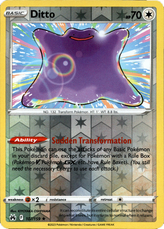 Crown Zenith - 107/159 - Ditto - Reverse Holo