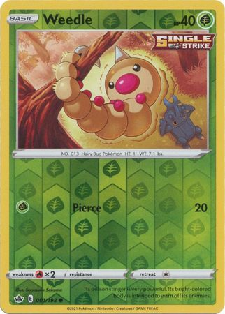 Chilling Reign - 001/198 - Weedle - Reverse Holo