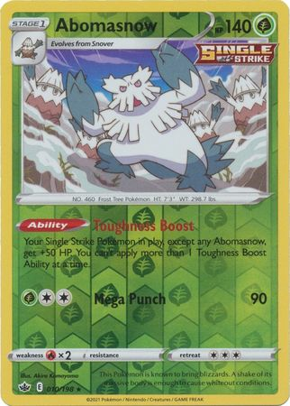 Chilling Reign - 010/198 - Abomasnow - Reverse Holo