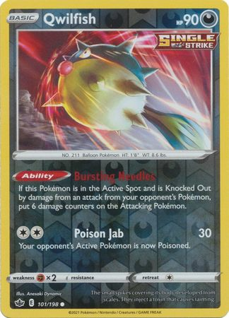 Chilling Reign - 101/198 - Qwilfish - Reverse Holo
