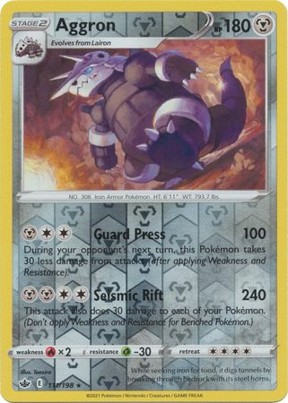 Chilling Reign - 111/198 - Aggron - Reverse Holo