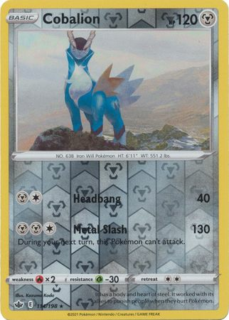 Chilling Reign - 114/198 - Cobalion - Reverse Holo
