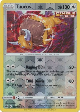 Chilling Reign - 115/198 - Tauros - Reverse Holo