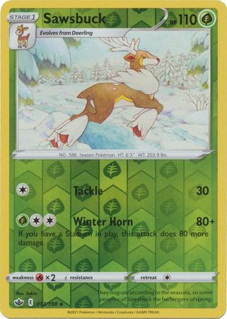 Chilling Reign - 012/198 - Sawsbuck - Reverse Holo