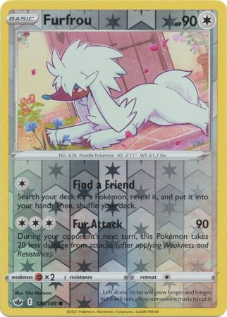 Chilling Reign - 126/198 - Furfrou - Reverse Holo
