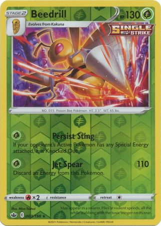 Chilling Reign - 003/198 - Beedrill - Reverse Holo