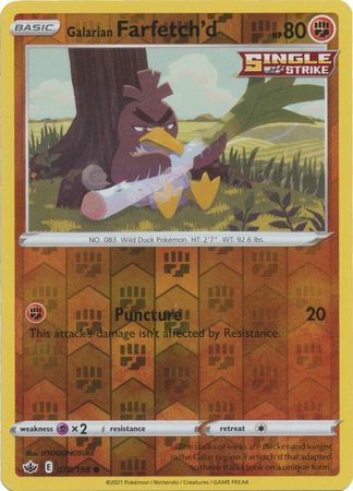 Chilling Reign - 078/198 - Galarian Farfetch'd - Reverse Holo