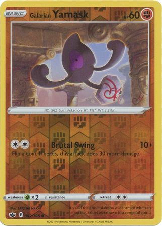 Chilling Reign - 082/198 - Galarian Yamask - Reverse Holo