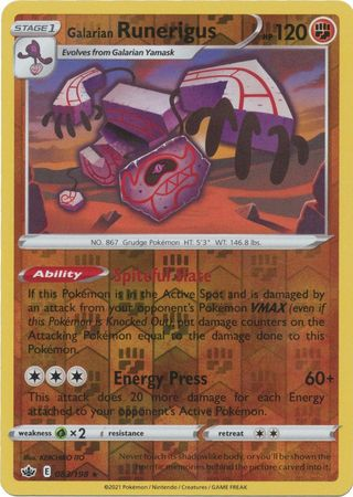 Chilling Reign - 083/198 - Galarian Runerigus - Reverse Holo