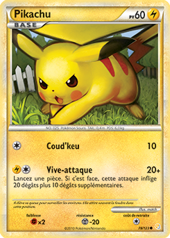 HeartGold & SoulSilver - 078/123 - Pikachu (Near Mint) (FR)