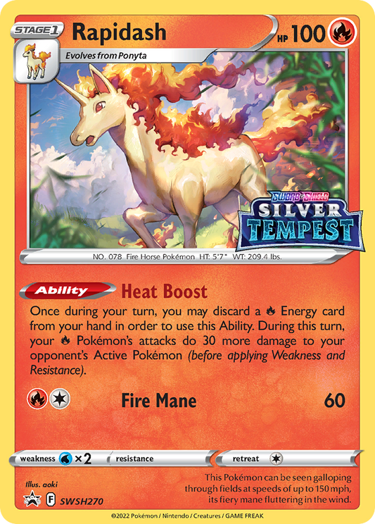 Black Star Promos - SWSH270 - Rapidash - Pre-Release Holo