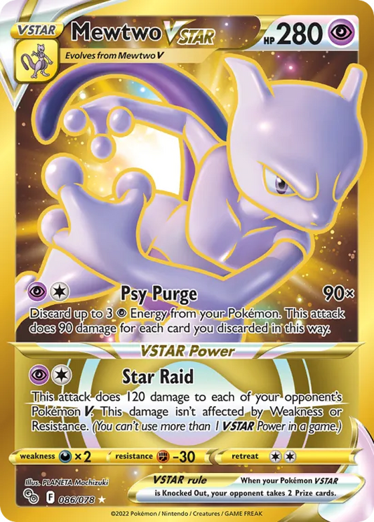 Pokémon GO - 086/078 - Mewtwo VSTAR (Gold)