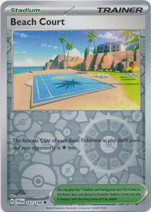 Scarlet & Violet - 167/198 - Beach Court - Reverse Holo