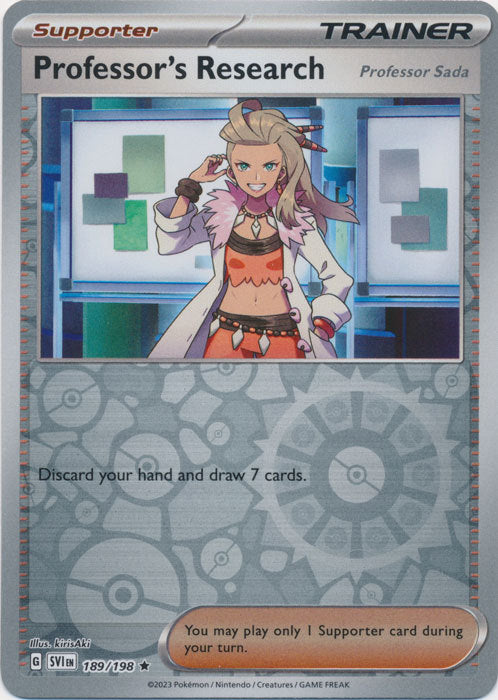 Scarlet & Violet - 189/198 - Professor's Research (Professor Sada) - Reverse Holo