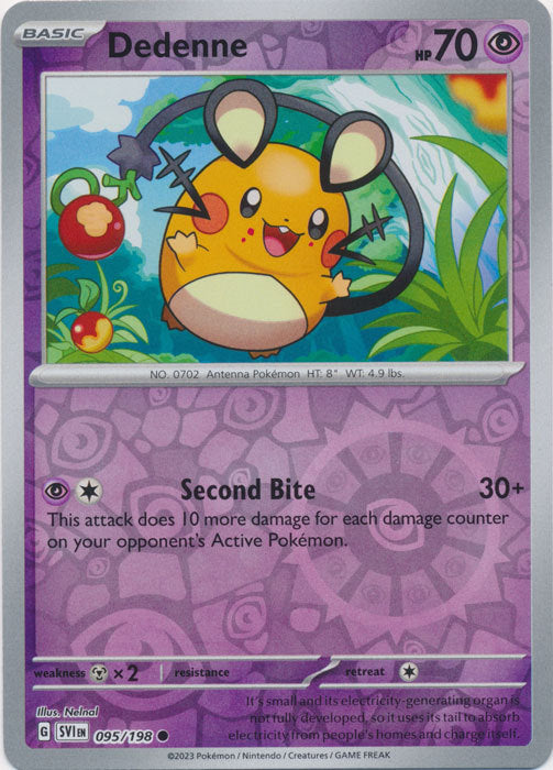 Scarlet & Violet - 095/198 - Dedenne - Reverse Holo