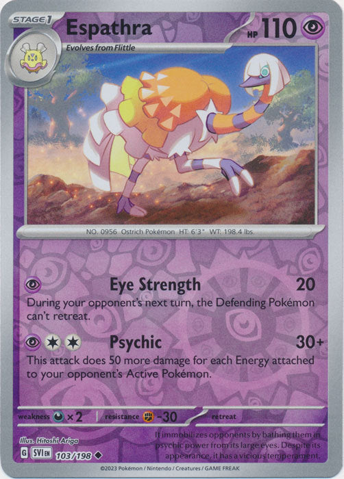 Scarlet & Violet - 103/198 - Espathra - Reverse Holo