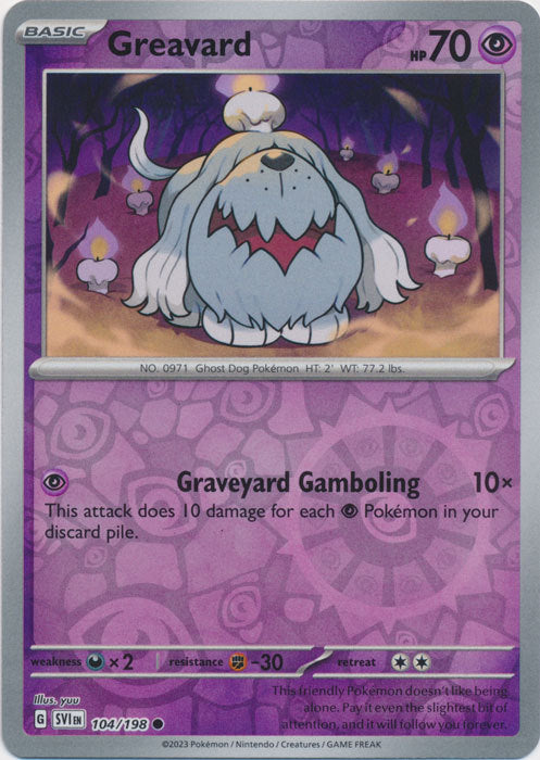 Scarlet & Violet - 104/198 - Greavard - Reverse Holo